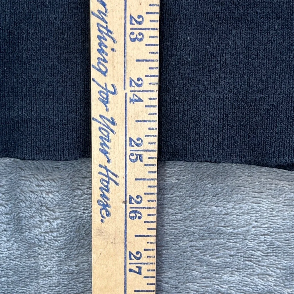 Polo Jeans Co Ralph Lauren Mens V-Neck Sweater Black Ribbed Cotton RL Logo M